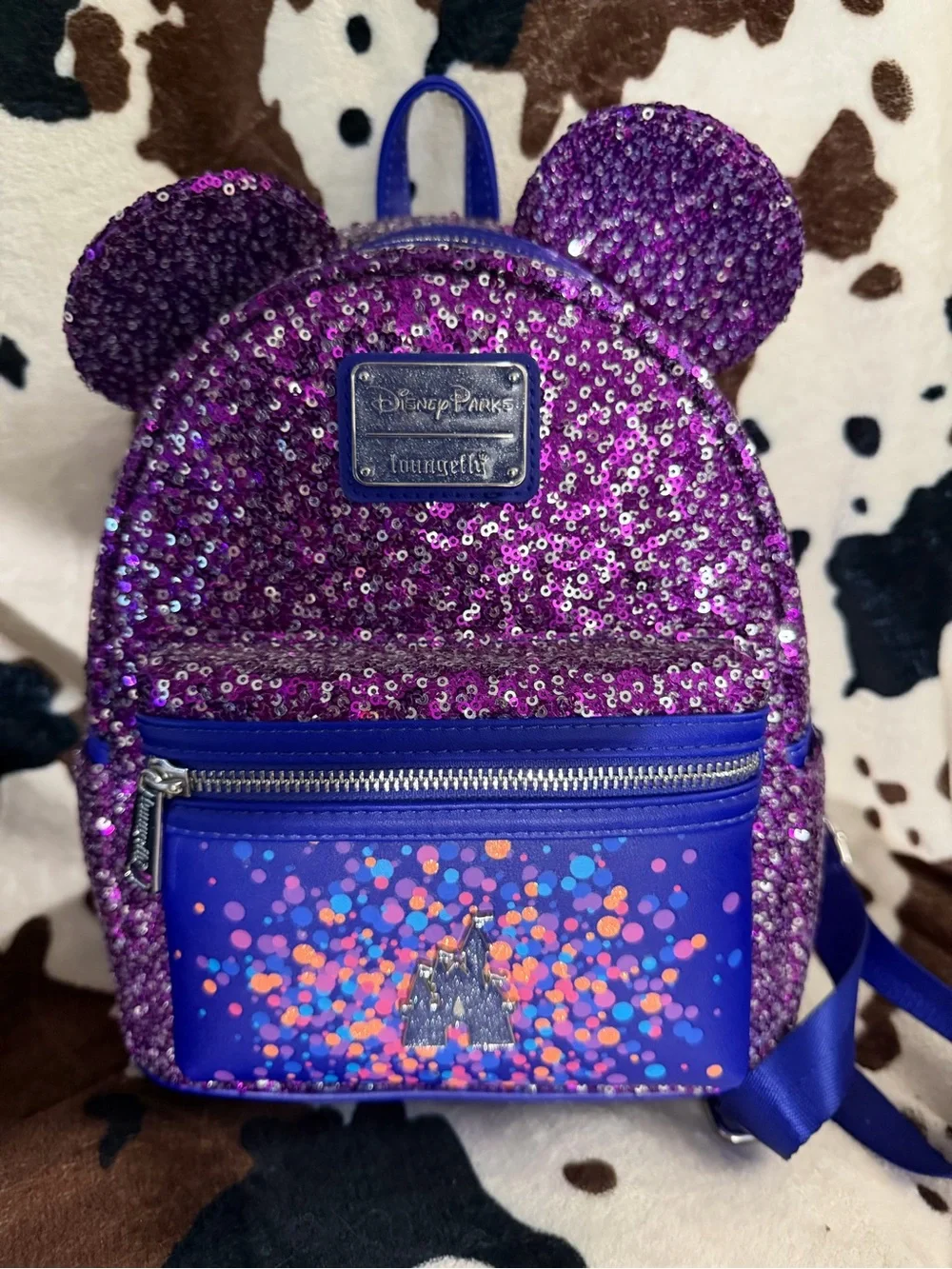 Disney Purple Sequin Minnie Ear Mini Backpack
